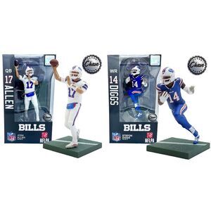 Josh Allen/Stefon Diggs (Buffalo Bills) Imports Dragon 6" Fig Series 3 CHASE Se